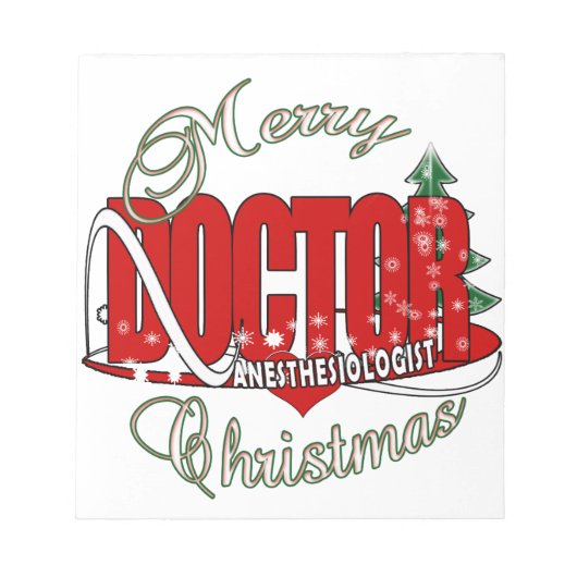 CHRISTMAS ANESTHESIOLOGIST NOTITIEBLOK (Voorkant)