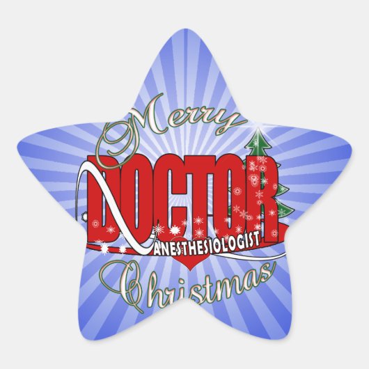 CHRISTMAS ANESTHESIOLOGIST STER STICKER (Voorkant)