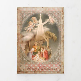 Christmas Angel 2 - Wenskaart Drieluik Wenskaart
