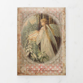 Christmas Angel 4 - Wenskaart Drieluik Wenskaart