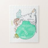 Christmas Angel aangepaste naam puzzel (Verticaal)