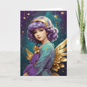 Christmas Angel Art Elegant gepersonaliseerd beric Kaart