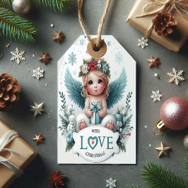 Christmas Angel baby Gift label Cadeaulabel