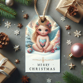 Christmas Angel baby Gift Label Cadeaulabel