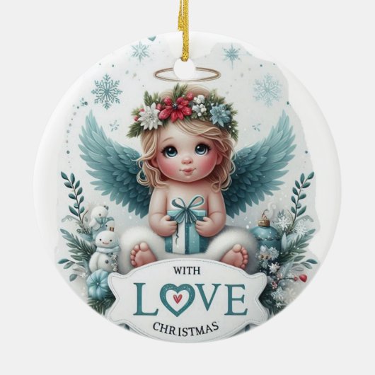 Christmas Angel baby Ornament (Achterkant)