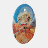 CHRISTMAS ANGEL Blue Sapphire Keramisch Ornament (Rechts)