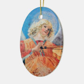 CHRISTMAS ANGEL Blue Sapphire Keramisch Ornament (Links)