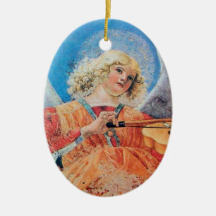 CHRISTMAS ANGEL Blue Sapphire Keramisch Ornament