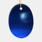 CHRISTMAS ANGEL Blue Sapphire Keramisch Ornament (Achterkant)