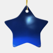 CHRISTMAS ANGEL Blue Sapphire Star Keramisch Ornament (Achterkant)