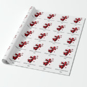 Christmas Angel Buffalo Plaid Holiday – Aangepaste Cadeaupapier (Uitgerold)