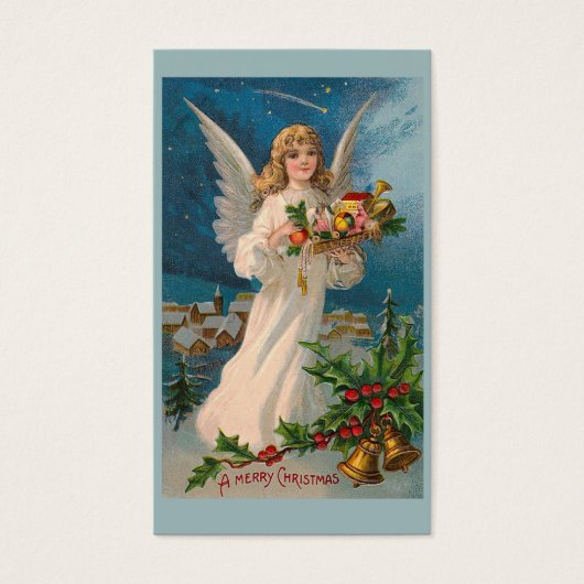 "Christmas Angel" Cadeau Label Visitekaartje (Voorkant)