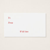 "Christmas Angel" Cadeau Label Visitekaartje (Achterkant)