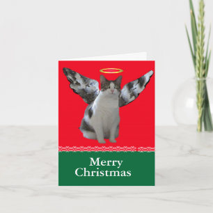 Christmas Angel Cat Kaart