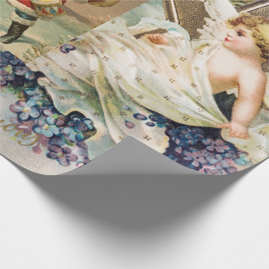 CHRISTMAS ANGEL COLLAGE Wrapping Paper Cadeaupapier (Hoek)