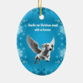 Christmas Angel Dachshund Keramisch Ornament (Achterkant)
