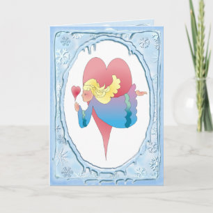 CHRISTMAS ANGEL DOOR SHARON SHARPE FEESTDAGEN KAART