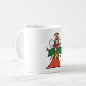 Christmas Angel Drummer Holiday Music Design Koffiemok (Voorkant links)