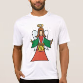 Christmas Angel Drummer Holiday Music Design T-shirt (Voorkant)