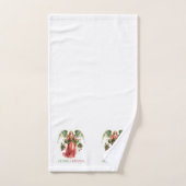 Christmas Angel Fancy vrolijke kersttypografie Bad Handdoek (Handdoek)
