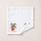 Christmas Angel Fancy vrolijke kersttypografie Bad Handdoek (Wasdoekje)