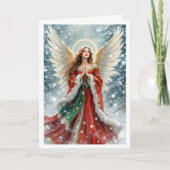 Christmas Angel Goede Nieuwe & Grote vreugde Groet Kaart (Voorkant)