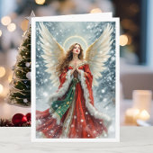 Christmas Angel Good News & Great Joy Greeting Feestdagen Kaart
