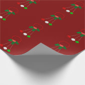 Christmas Angel Green Wrapping Paper Cadeaupapier (Hoek)