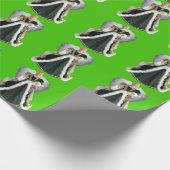 Christmas Angel Green Wrapping Paper Cadeaupapier (Hoek)