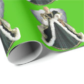 Christmas Angel Green Wrapping Paper Cadeaupapier (Rol Hoek)