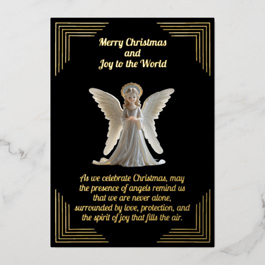 Christmas Angel Holiday Folie Kaart (Voorkant)
