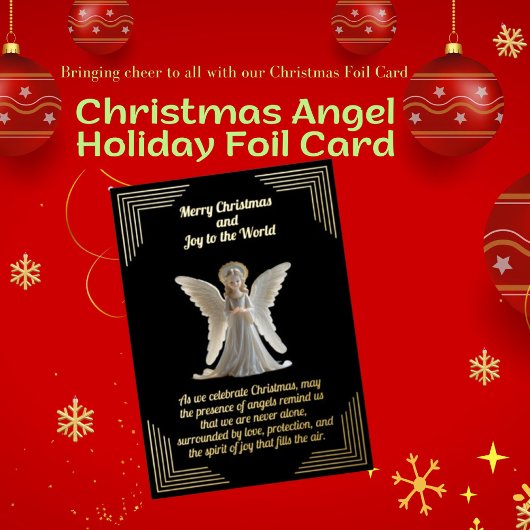Christmas Angel Holiday Folie Kaart