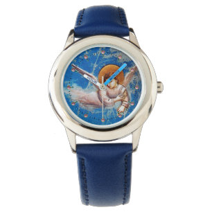 CHRISTMAS ANGEL IN BLUE SKY HORLOGE