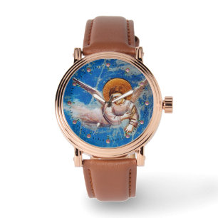 CHRISTMAS ANGEL IN BLUE SKY HORLOGE
