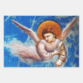 CHRISTMAS ANGEL IN BLUE SKY INPAKPAPIER VEL (Voorkant)