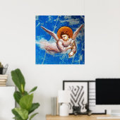 CHRISTMAS ANGEL IN BLUE SKY POSTER (Thuiskantoor)