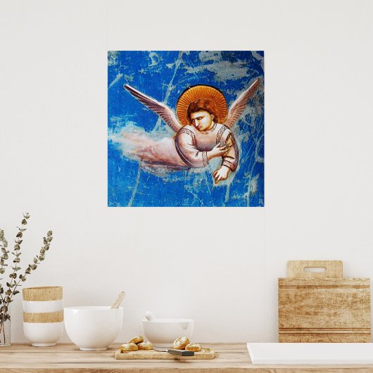 CHRISTMAS ANGEL IN BLUE SKY POSTER (Keuken)