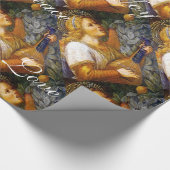 CHRISTMAS ANGEL, JOY PEACE LOVE PARCHMENT CADEAUPAPIER (Hoek)