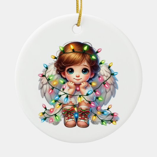 Christmas Angel Keramisch Ornament (Voorkant)