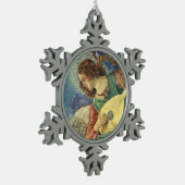 CHRISTMAS ANGEL MAKING MUSIC TIN SNEEUWVLOK ORNAMENT (Links)