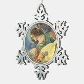 CHRISTMAS ANGEL MAKING MUSIC TIN SNEEUWVLOK ORNAMENT (Rechts)