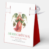 Christmas Angel Merry Christmas Feestelijke Typogr Bedankdoosjes (Achterkant)
