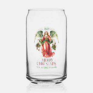 Christmas Angel Merry Christmas Typografie Blikvorm Glas