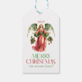 Christmas Angel Merry Christmas Typografie Cadeaulabel (Achterkant)