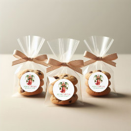 Christmas Angel Merry Christmas Typografie Ronde Sticker