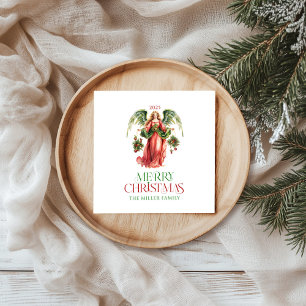 Christmas Angel Merry Christmas Typografie Servet