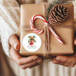 Christmas Angel Merry Christmas Typography Classi Ronde Sticker