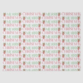 Christmas Angel Merry Fancy kersttypografie Tissuepapier (Voorkant)