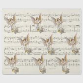 Christmas Angel Music  inpakpapier (Vlak)