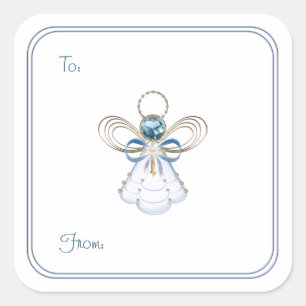Christmas Angel of Faith - Cadeau labels op Sticke